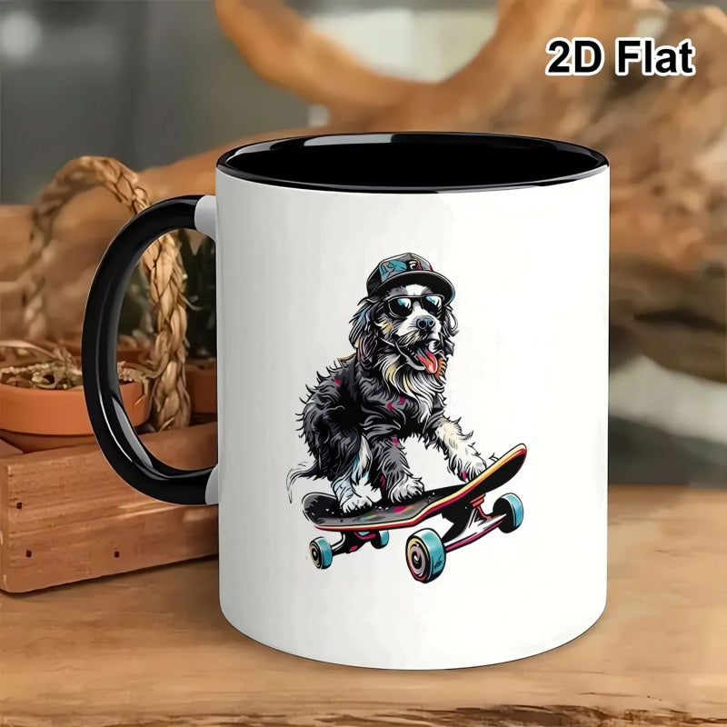 Tailorly Black Accent 11 oz Mug - skateboarding