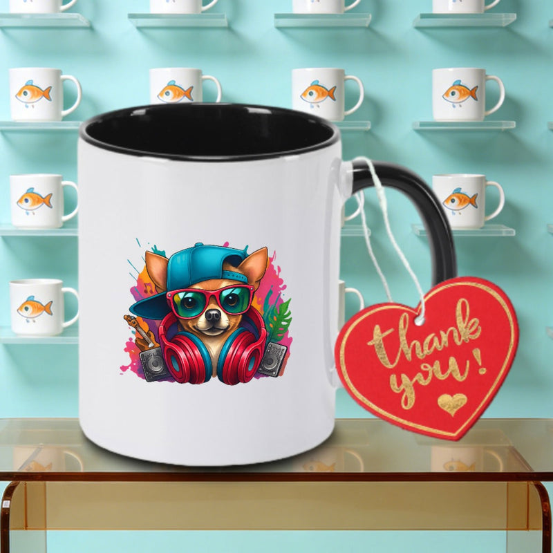 Tailorly Black Accent 11 oz Mug - Cartoon