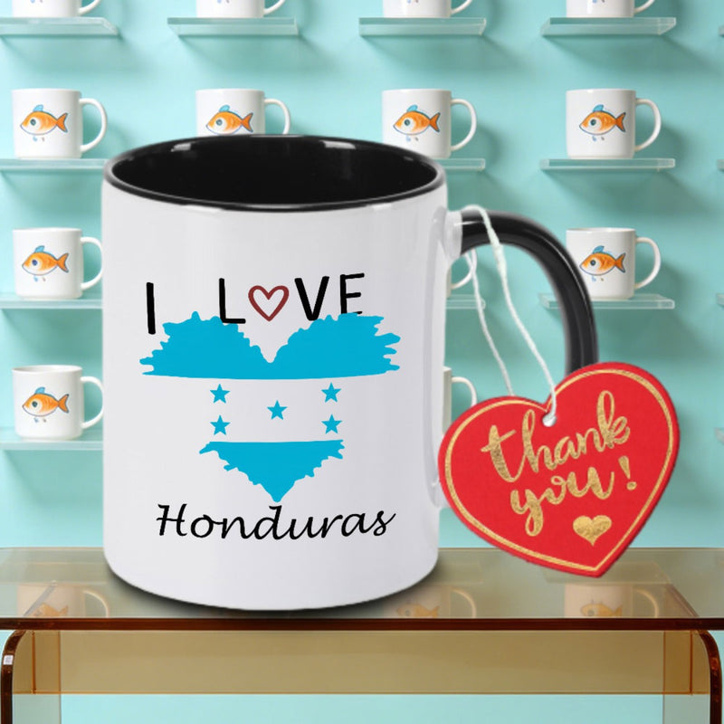 Tailorly Black Accent 11 oz Mug - Honduras Logo