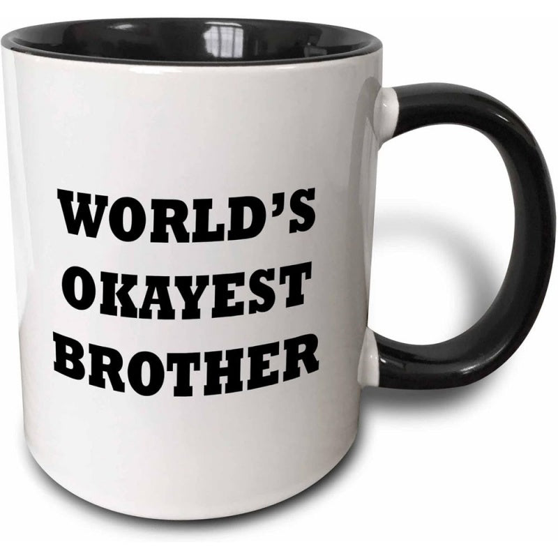 Tailorly Black Accent 11 oz Mug - 4 worlds brother two tone