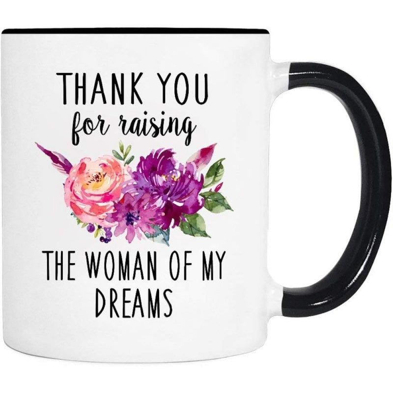 Tailorly Black Accent 11 oz Mug - thank you for raising