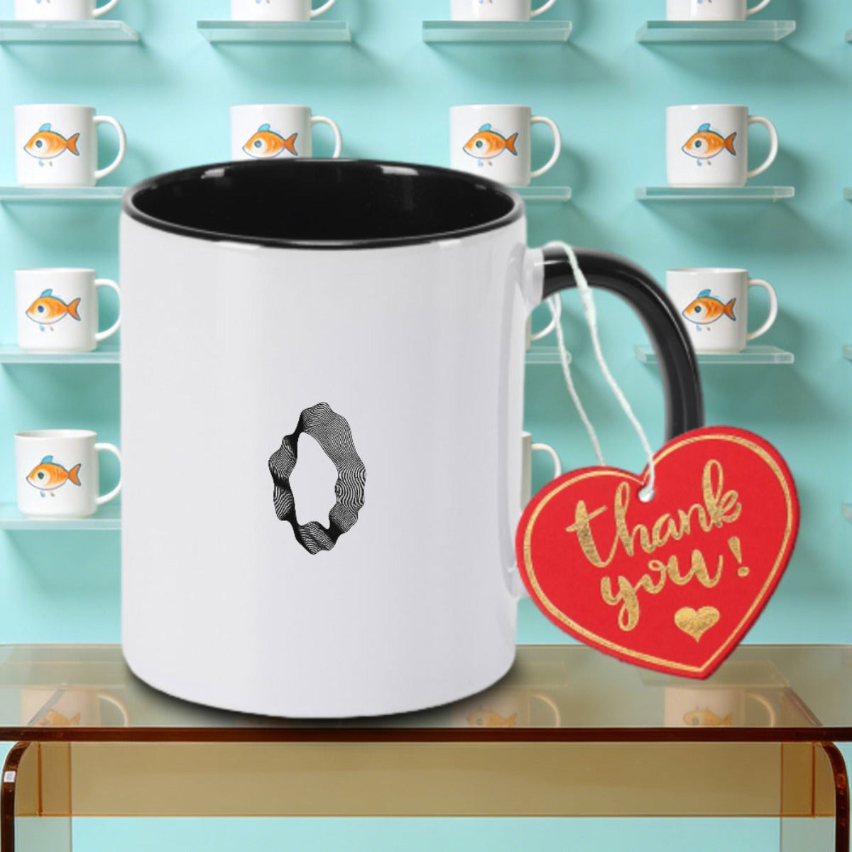 Tailorly Black Accent 11 oz Mug - Ceramic Coffee Mug Tea Milk Or Water a Wonderful Birthday Gift And Is Ideal for a _e517803fc5e4453a833e63683f7ffca1