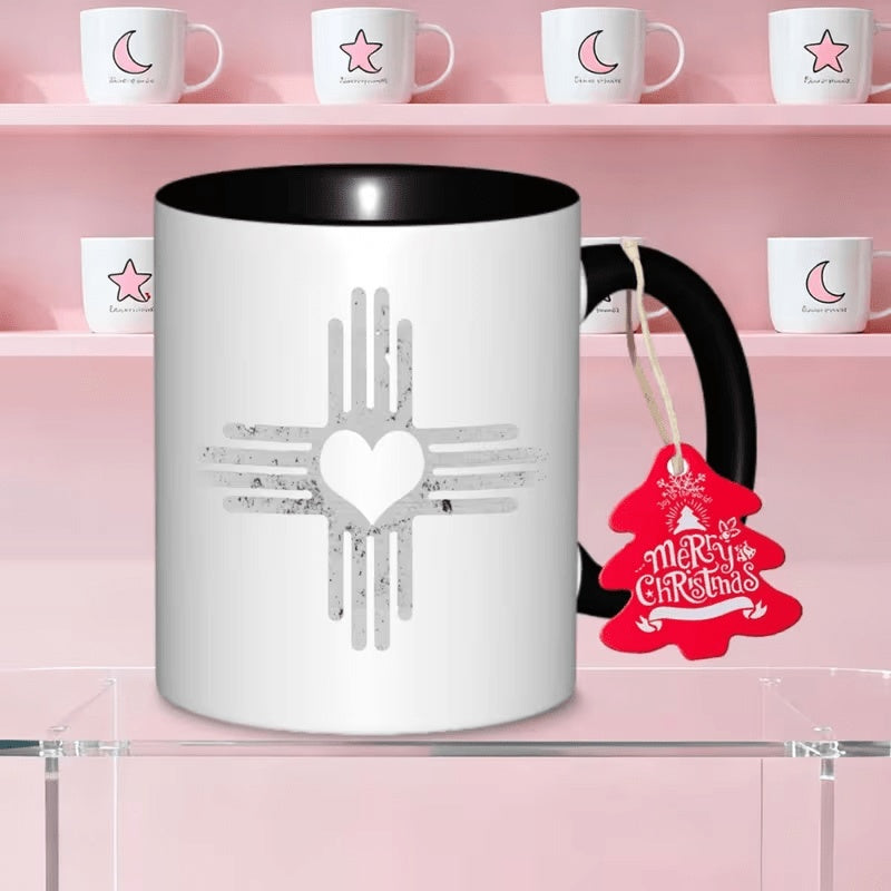 Tailorly Black Accent 11 oz Mug - Zia Symbol