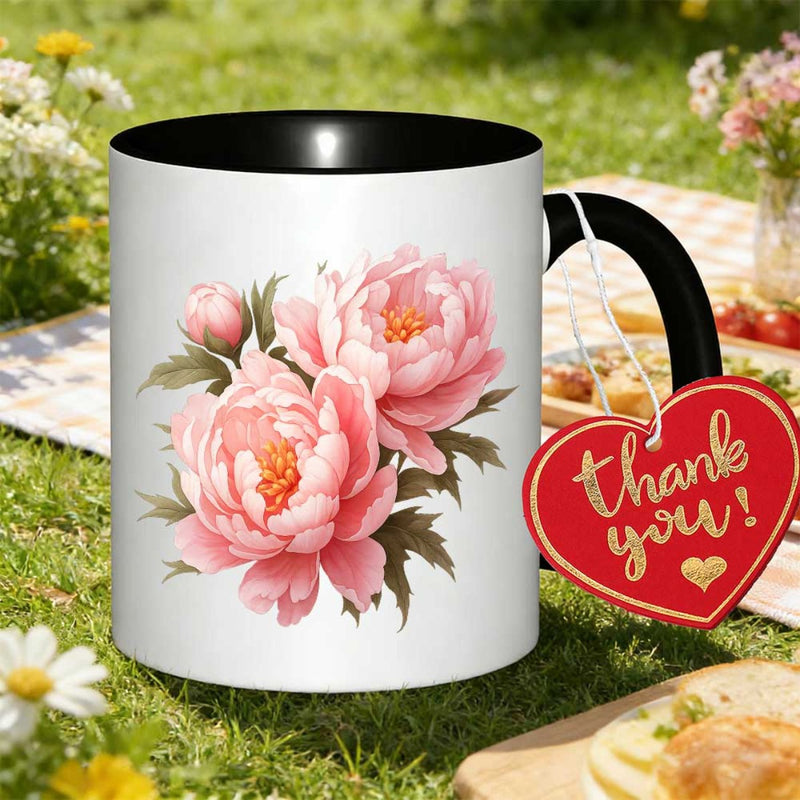 Tailorly Black Accent 11 oz Mug - a single elegant mug featuring a design 11oz 350ml a afternoon break or as a thoughtful housewarming