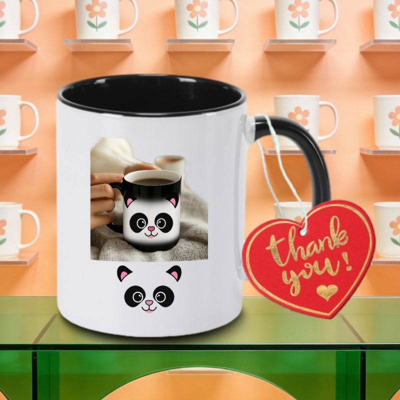 Tailorly Black Accent 11 oz Mug - cute animal themed logo