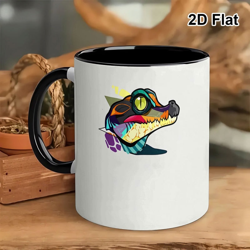 Tailorly Black Accent 11 oz Mug - abstract geometric pattern
