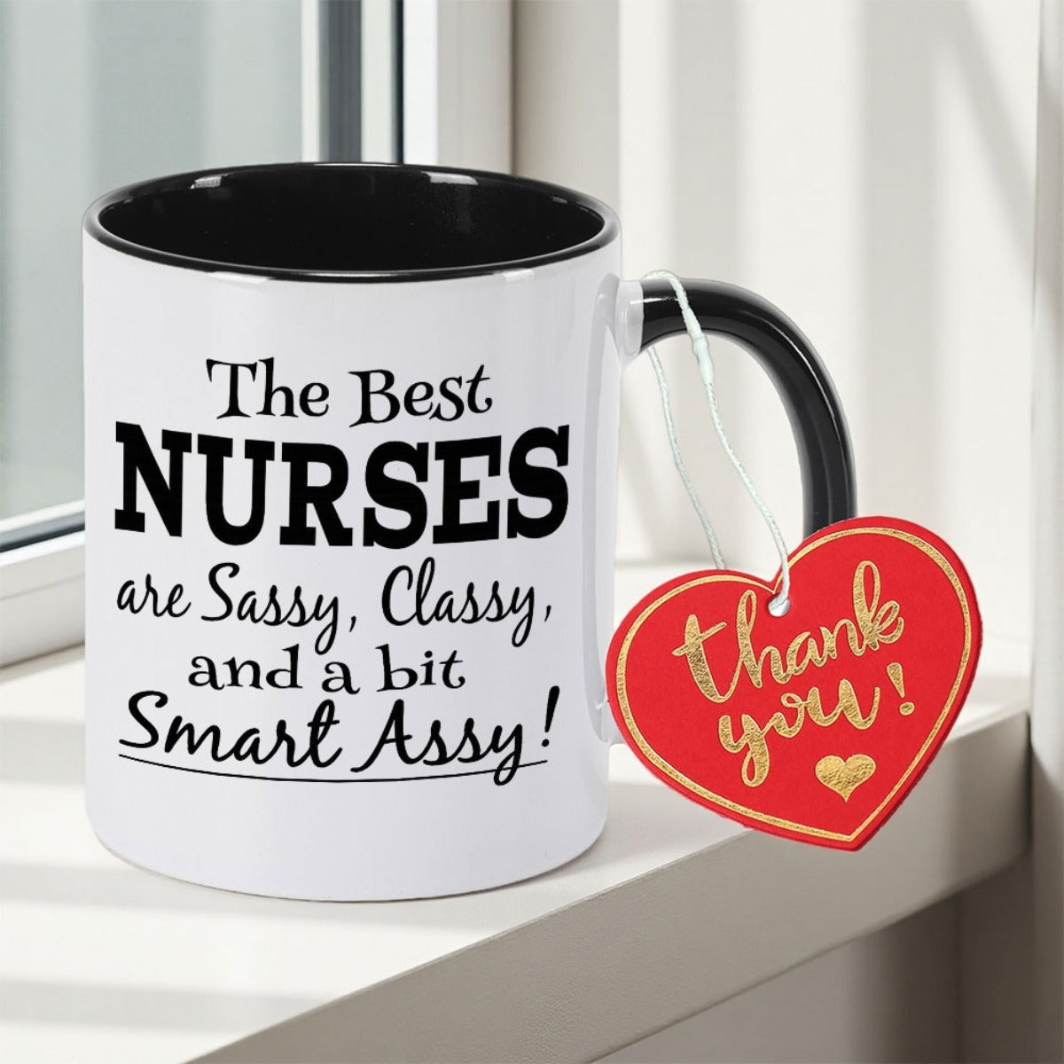 Tailorly Black Accent 11 oz Mug - The Most Nurses Are Fashionable and Elegant Double Sided Print Coffee Lover Dad's Day