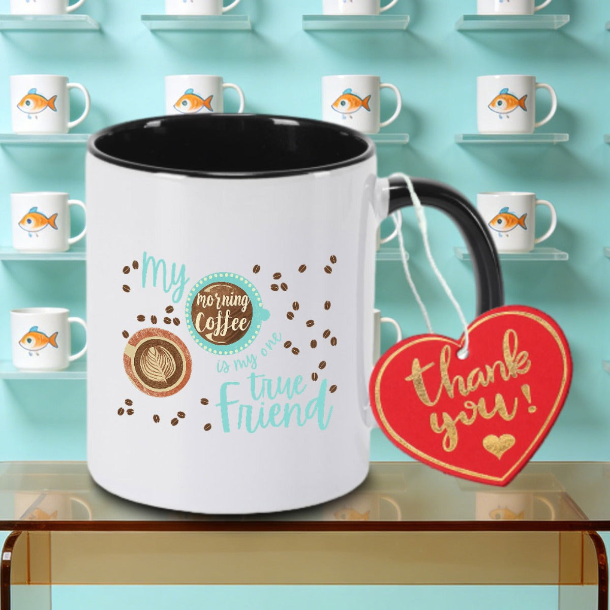 Tailorly Black Accent 11 oz Mug - Coffee Bean
