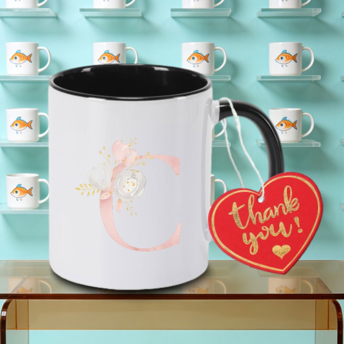 Tailorly Black Accent 11 oz Mug - Z Letter Logo