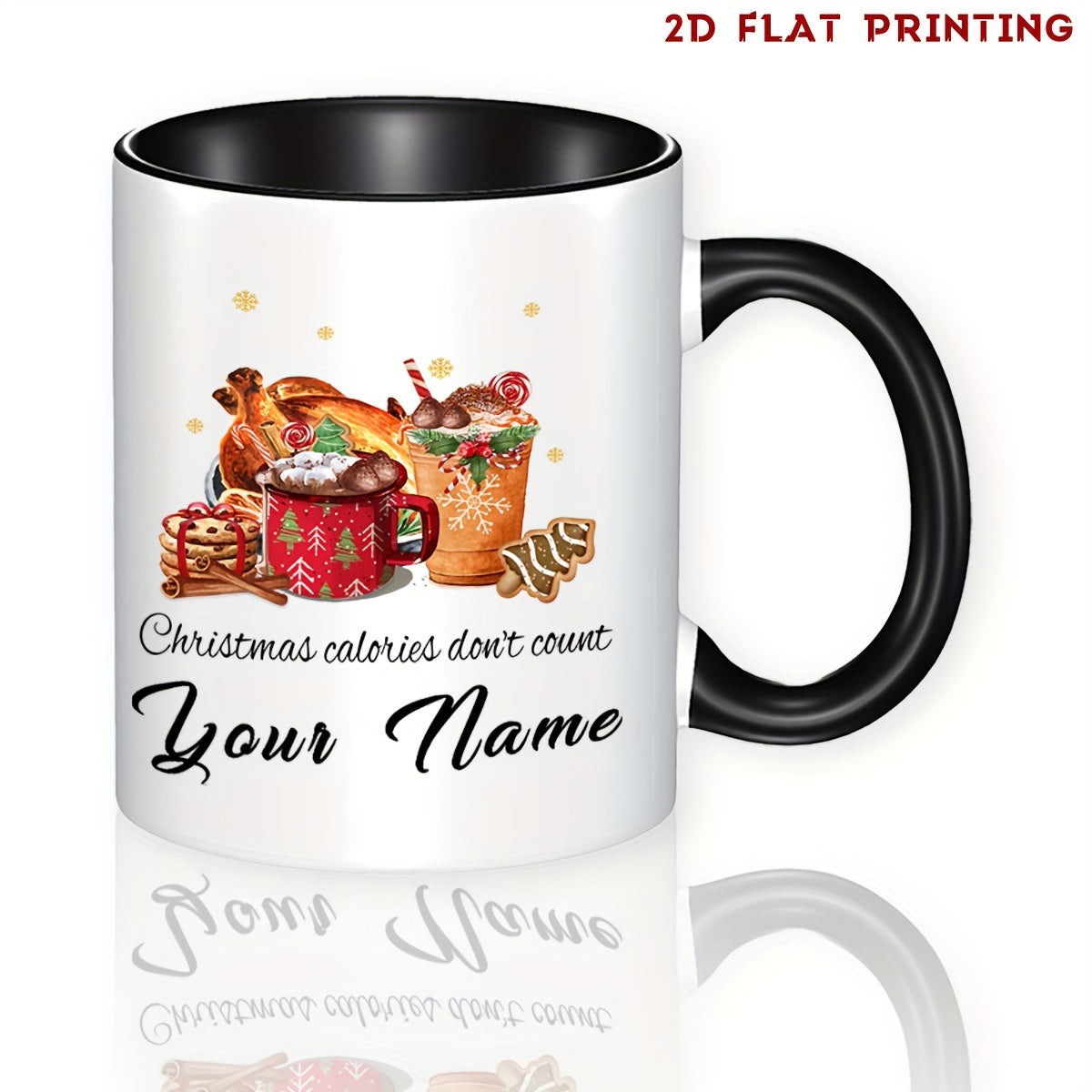 Tailorly Black Accent 11 oz Mug - custom text and name