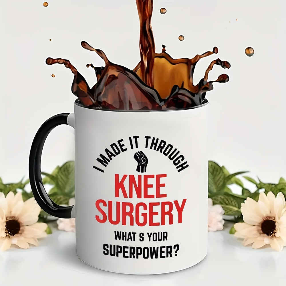 Tailorly Black Accent 11 oz Mug - through knee surgery what's your