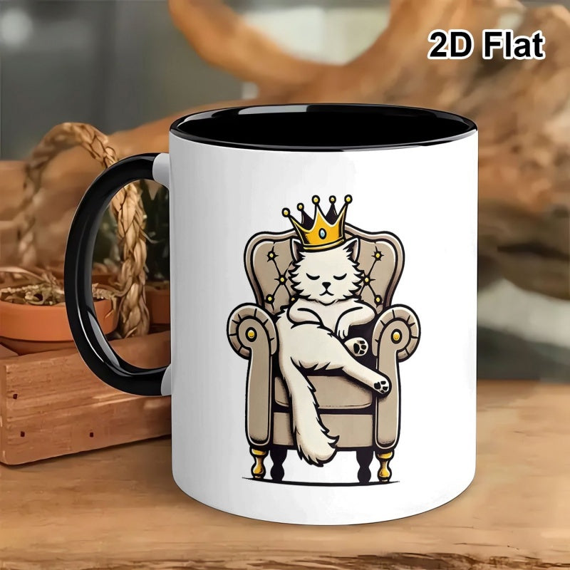 Tailorly Black Accent 11 oz Mug - on throne graphic