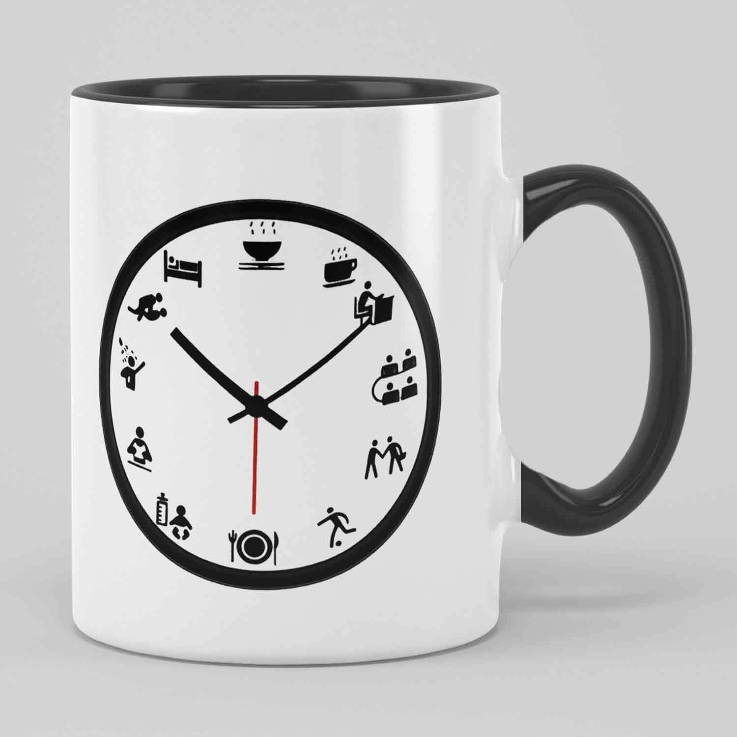 Tailorly Black Accent 11 oz Mug - powered daily planner mug