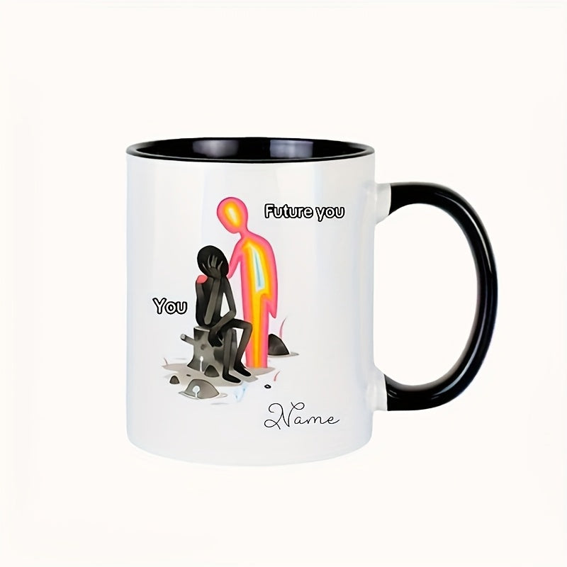 Tailorly Black Accent 11 oz Mug - now hand wash only reusable gift suitable for family boyfriend girlfriend