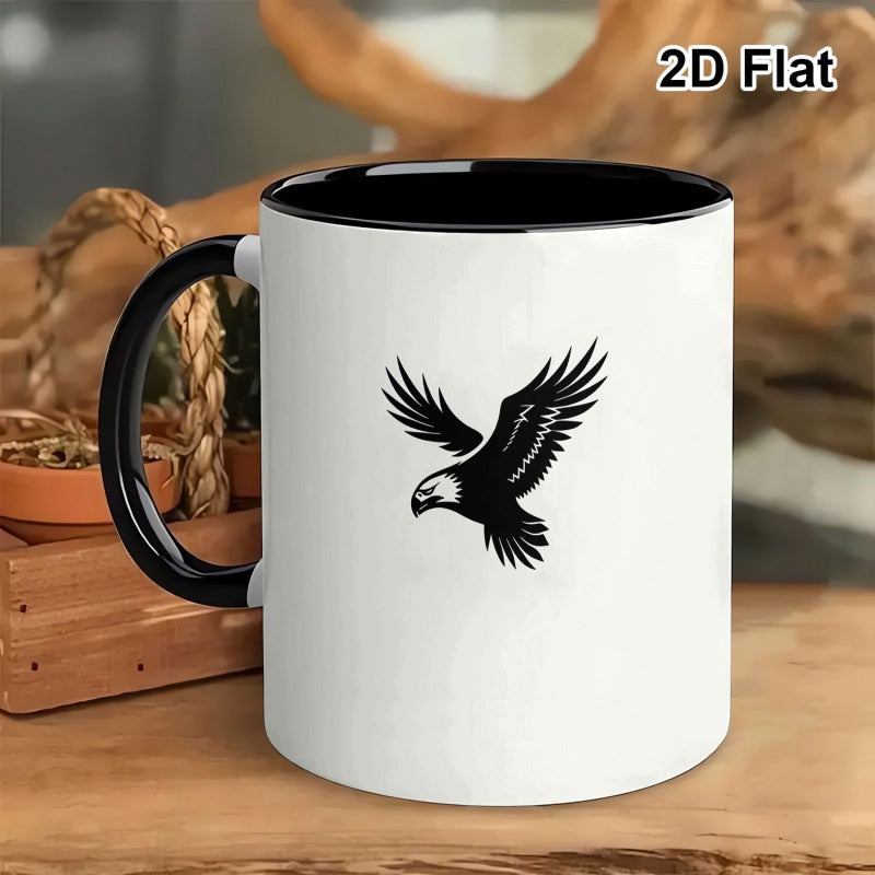 Tailorly Black Accent 11 oz Mug - flying graphic