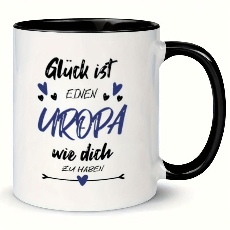Tailorly Black Accent 11 oz Mug - hearts coffee