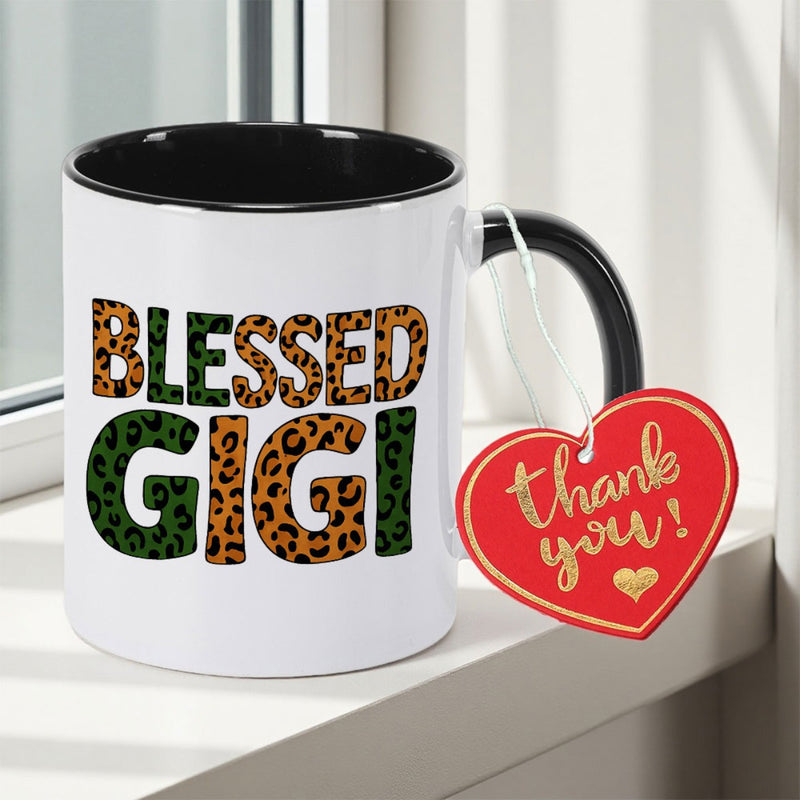 Tailorly Black Accent 11 oz Mug - 1pc with Print Double Sided Print Full Packaging with Foam Unisex Coffee Mug Ceramic Mug Gift Mug Dishwasher Safe