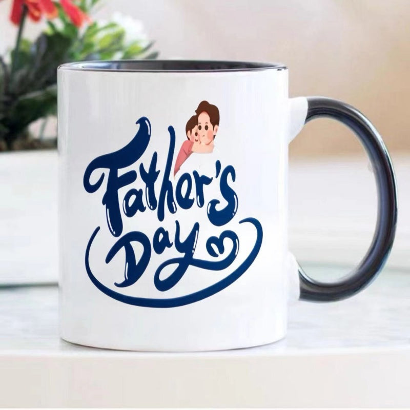 Tailorly Black Accent 11 oz Mug - my hero dad