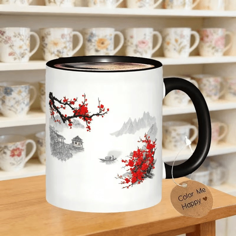 Tailorly Black Accent 11 oz Mug - plum
