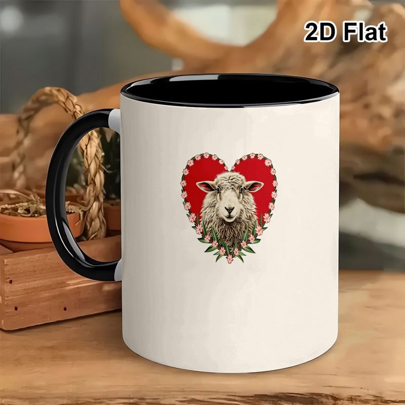 Tailorly Black Accent 11 oz Mug - heart inspired
