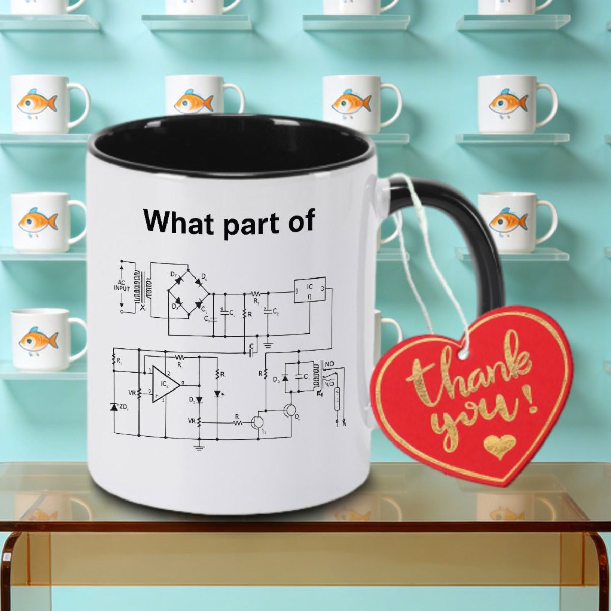 Tailorly Black Accent 11 oz Mug - Could You Which Section of The Engineering Drawing Was Unclear (text)