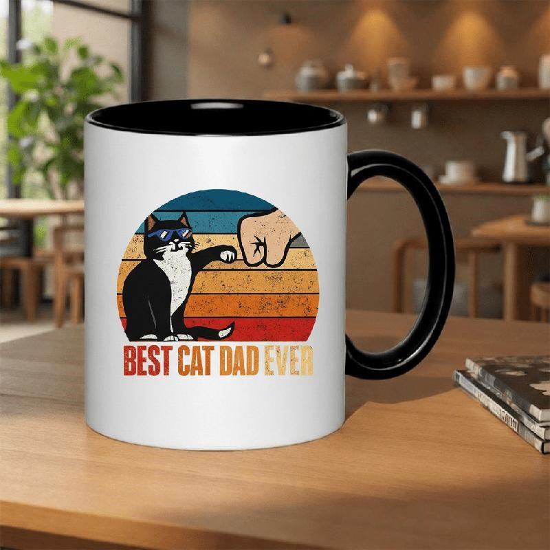 Tailorly Black Accent 11 oz Mug - ounce printed ceramic mug ceramic cup design ceramic coffee cup drinking cup unique retirement tea holiday gift