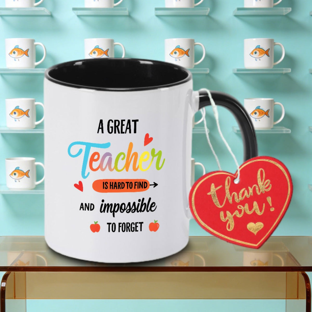 Tailorly Black Accent 11 oz Mug - That Expresses Appreciation from Students to Teachers