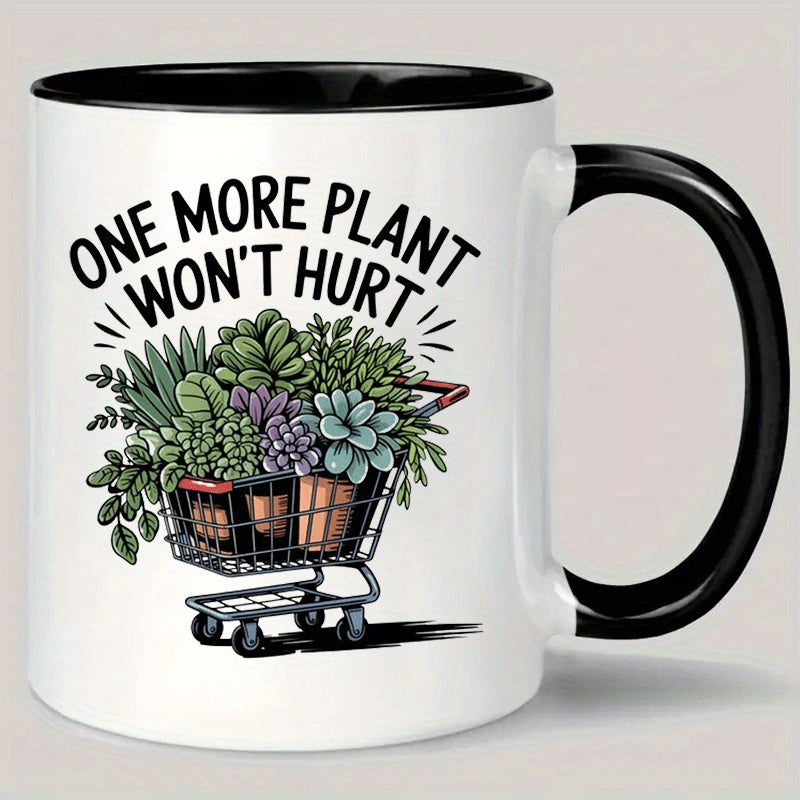 Tailorly Black Accent 11 oz Mug - one more plant shopping cart design