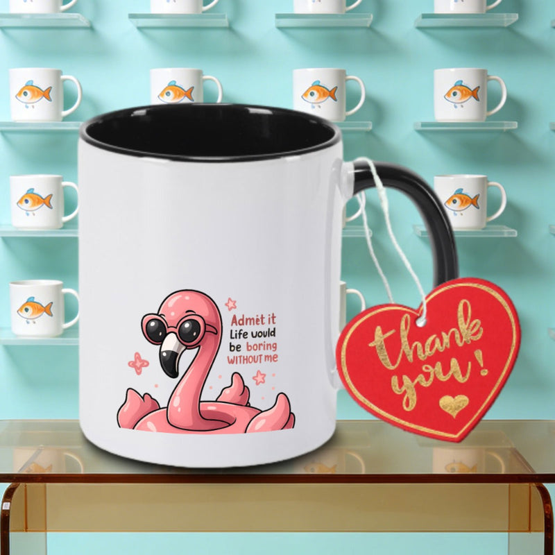Tailorly Black Accent 11 oz Mug - A Single Whimsical Ceramic Mug Coffee Tea Or . This Reusable Cup a Great Holiday Gift And Is Practical for