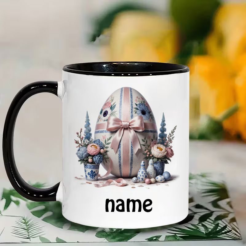 Tailorly Black Accent 11 oz Mug - decorative and floral vase