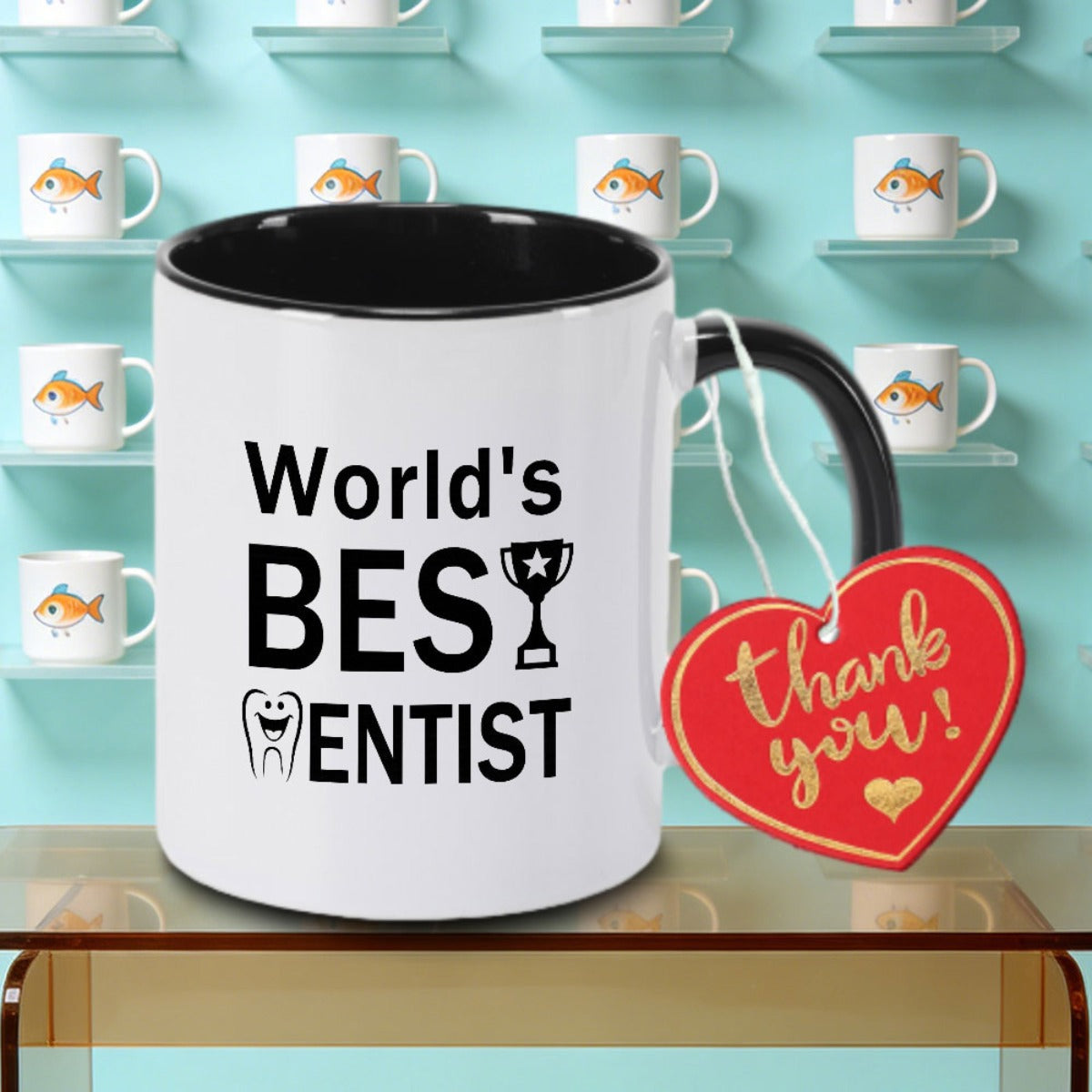 Tailorly Black Accent 11 oz Mug - A Ceramic Coffee Mug Featuring of The World S Best Tea Milk Or Water While Reading. This Reusable Cup a