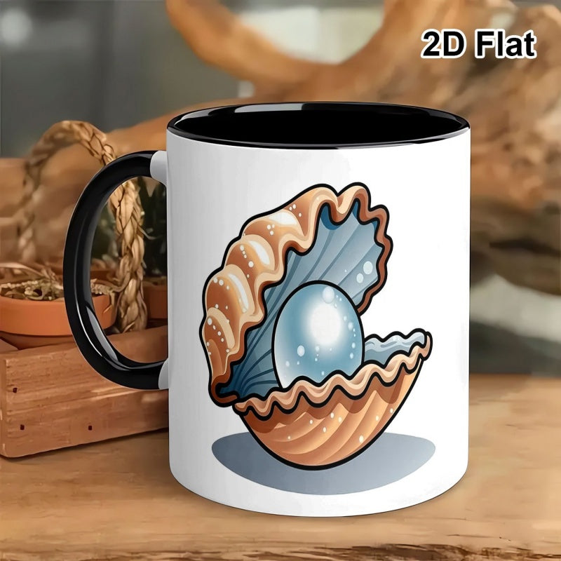Tailorly Black Accent 11 oz Mug - oyster