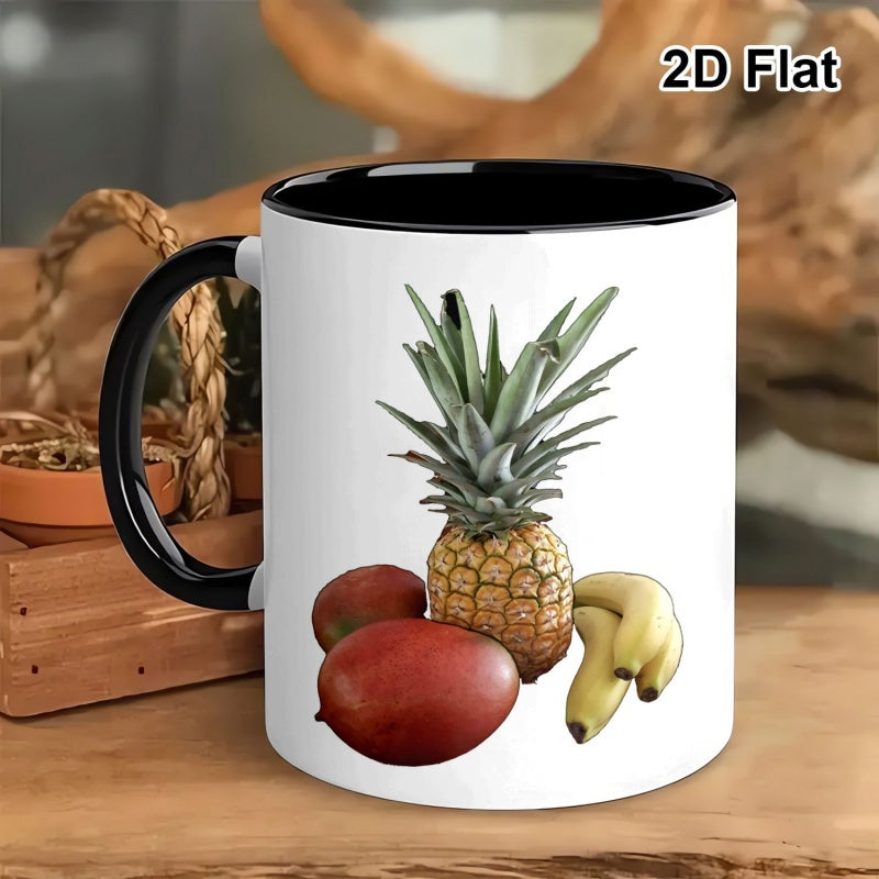 Tailorly Black Accent 11 oz Mug - black rim and handle