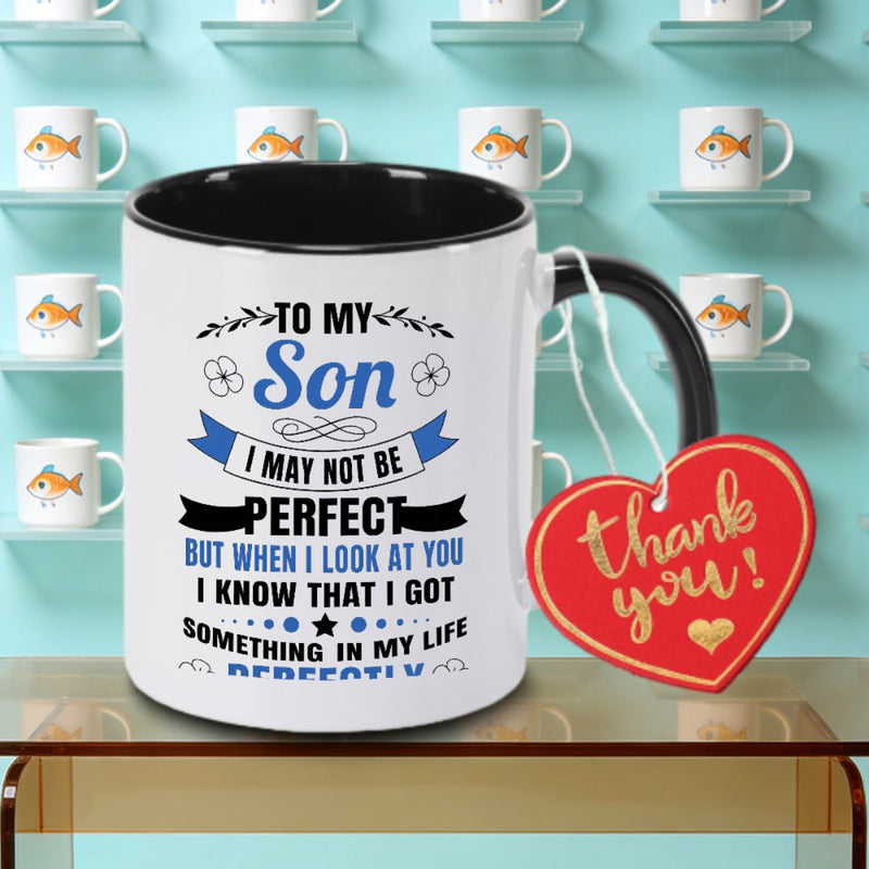 Tailorly Black Accent 11 oz Mug - Gift for My Son Logo