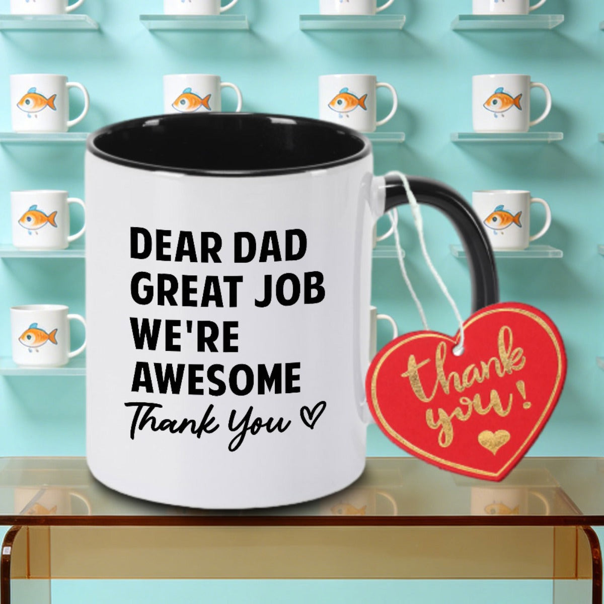 Tailorly Black Accent 11 oz Mug - Dad's Logo
