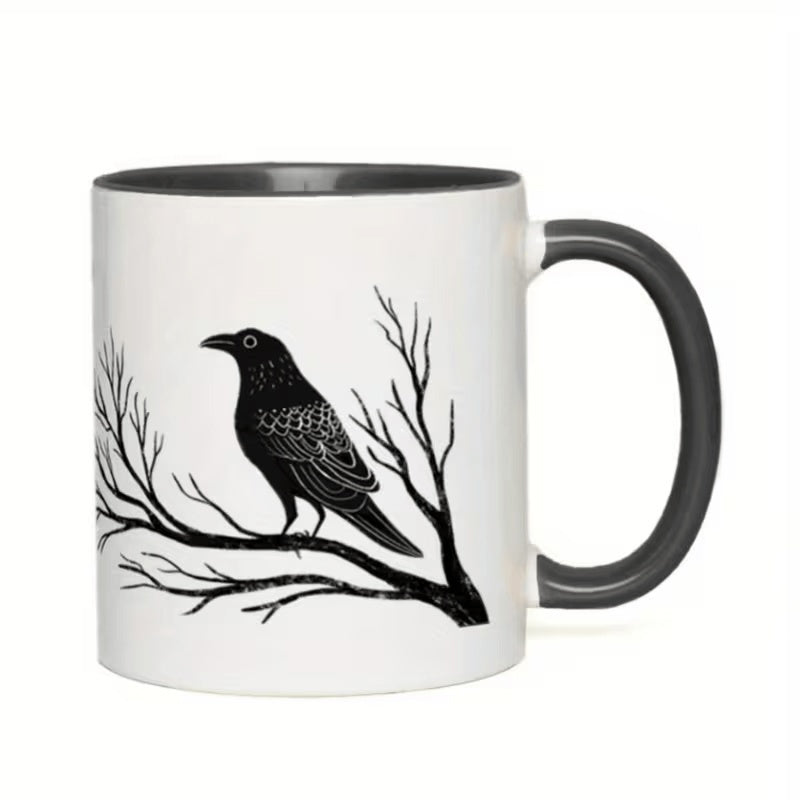 Tailorly Black Accent 11 oz Mug - gothic， mysterious dark atmosphere