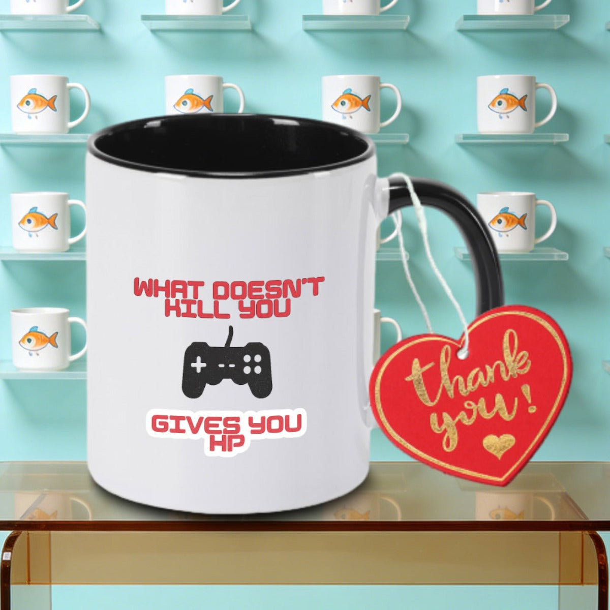 Tailorly Black Accent 11 oz Mug - What Kill You text