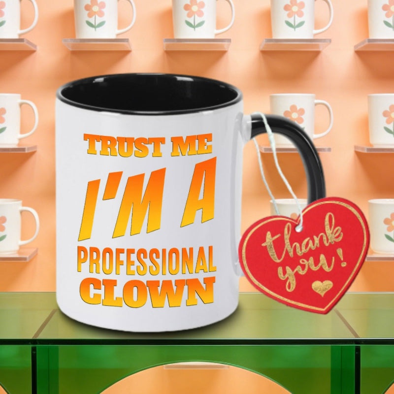 Tailorly Black Accent 11 oz Mug - professional clown logo