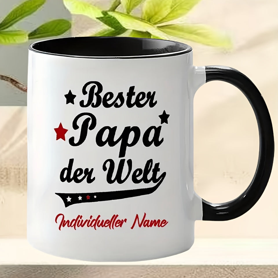 Tailorly Black Accent 11 oz Mug - personalized name