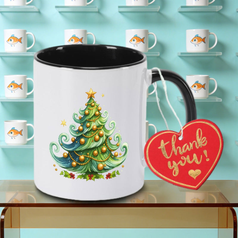 Tailorly Black Accent 11 oz Mug - chain design
