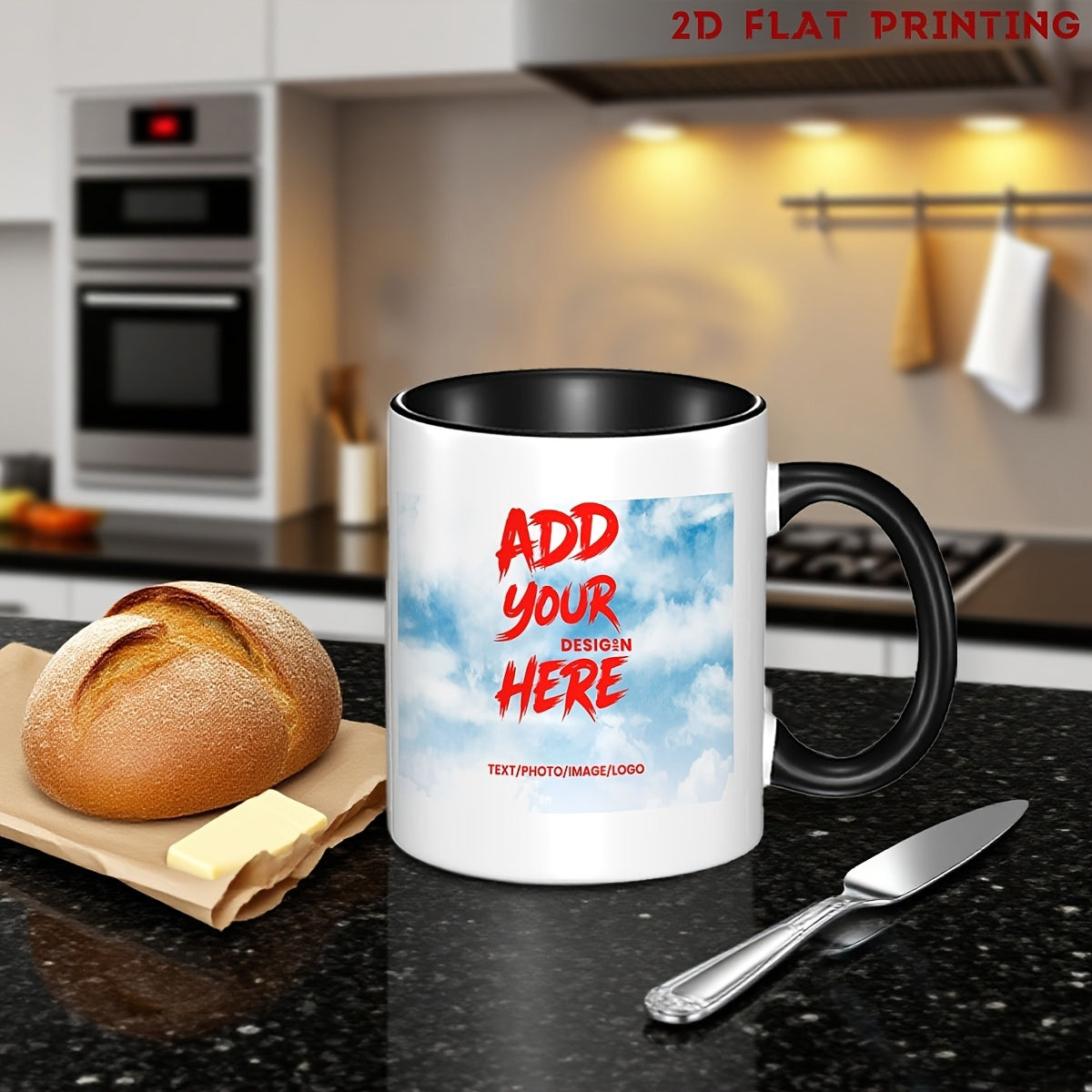 Tailorly Black Accent 11 oz Mug - your photo