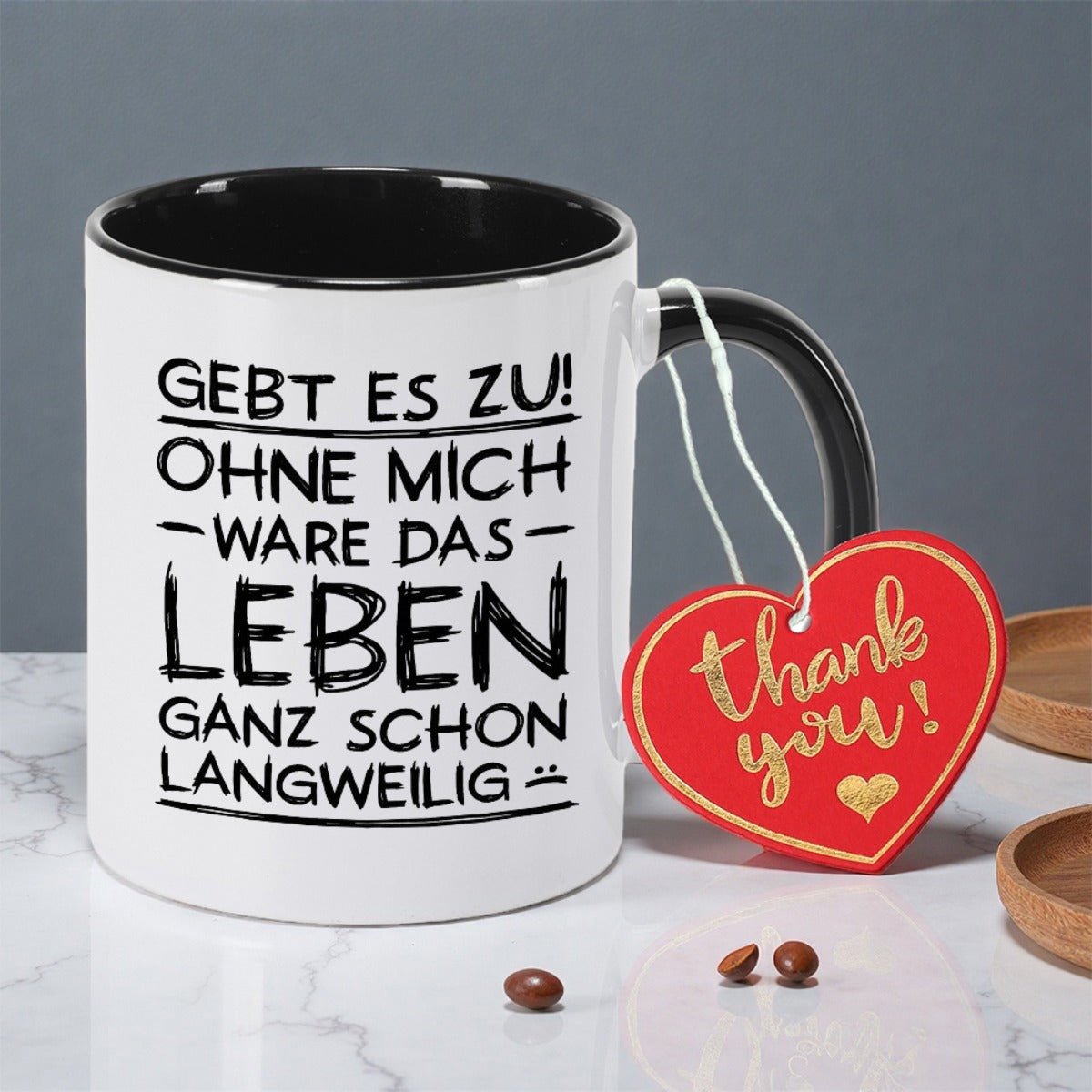 Tailorly Black Accent 11 oz Mug - too long print