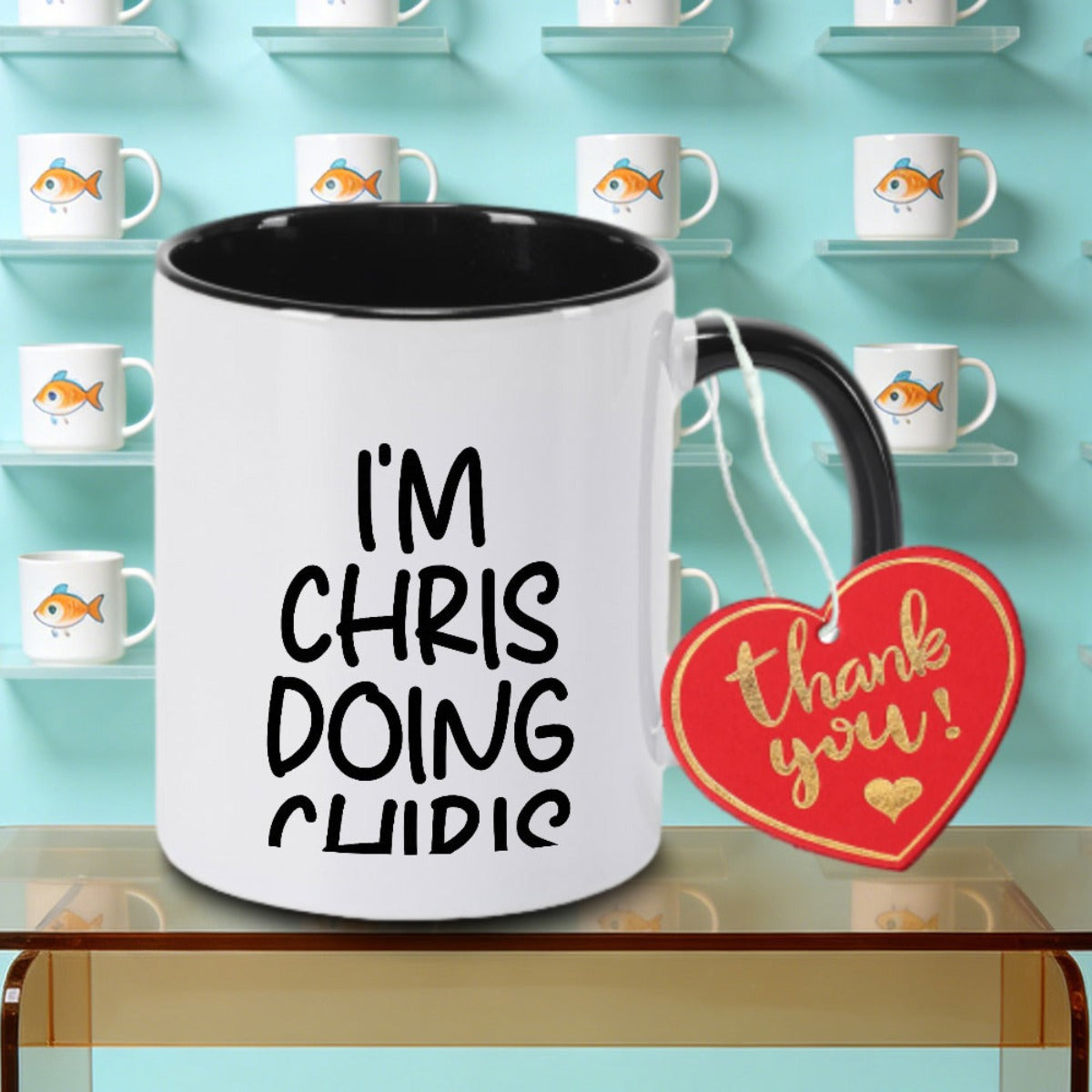 Tailorly Black Accent 11 oz Mug - Chrisstainless Logo