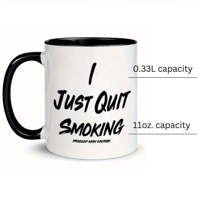 Tailorly Black Accent 11 oz Mug - quit smoking now