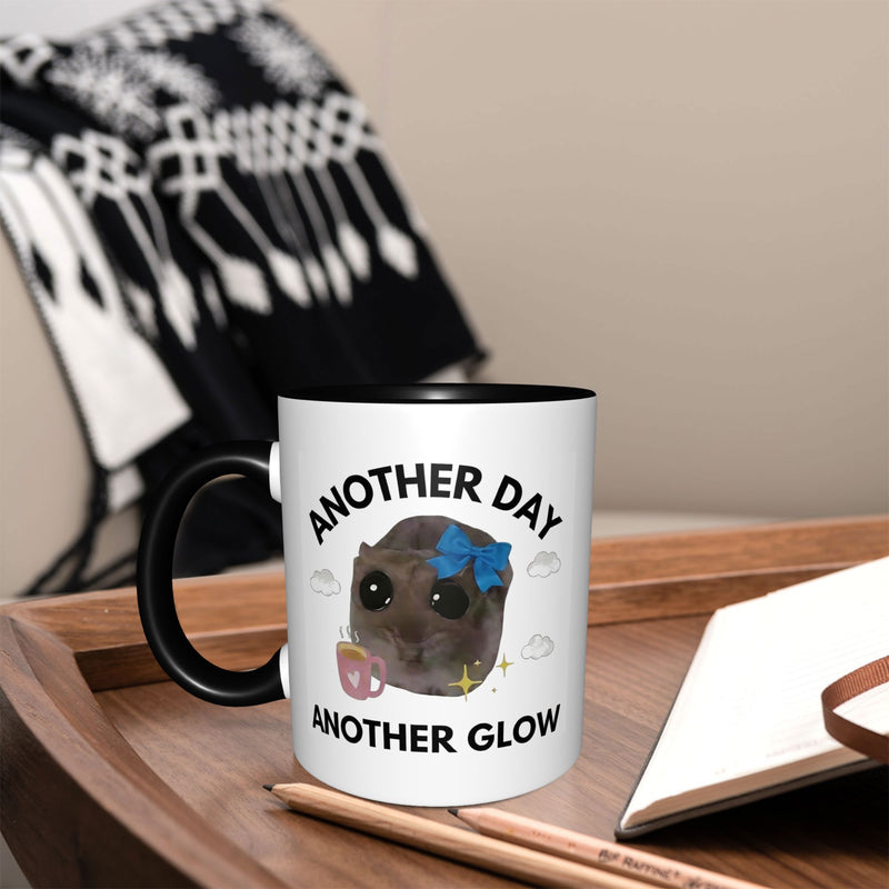 Tailorly Black Accent 11 oz Mug - Cute Hamster illustration