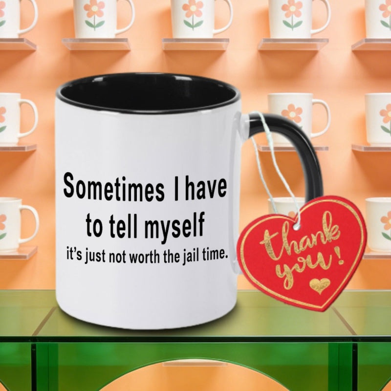 Tailorly Black Accent 11 oz Mug - humorous lovers