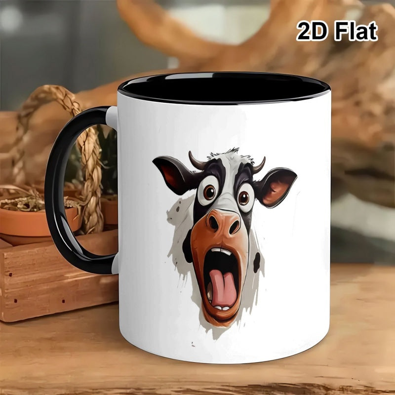 Tailorly Black Accent 11 oz Mug - 11oz ceramic mug with black handle ideal for coffee and tea unique valentines day present for men and women suitable