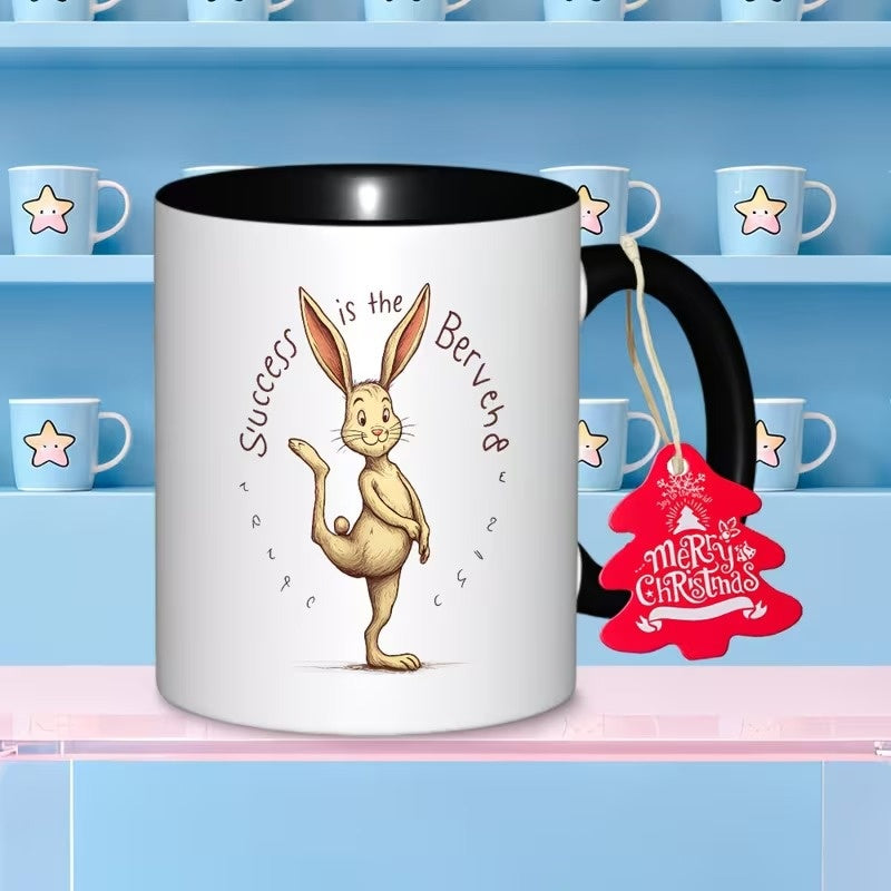 Tailorly Black Accent 11 oz Mug - rabbit