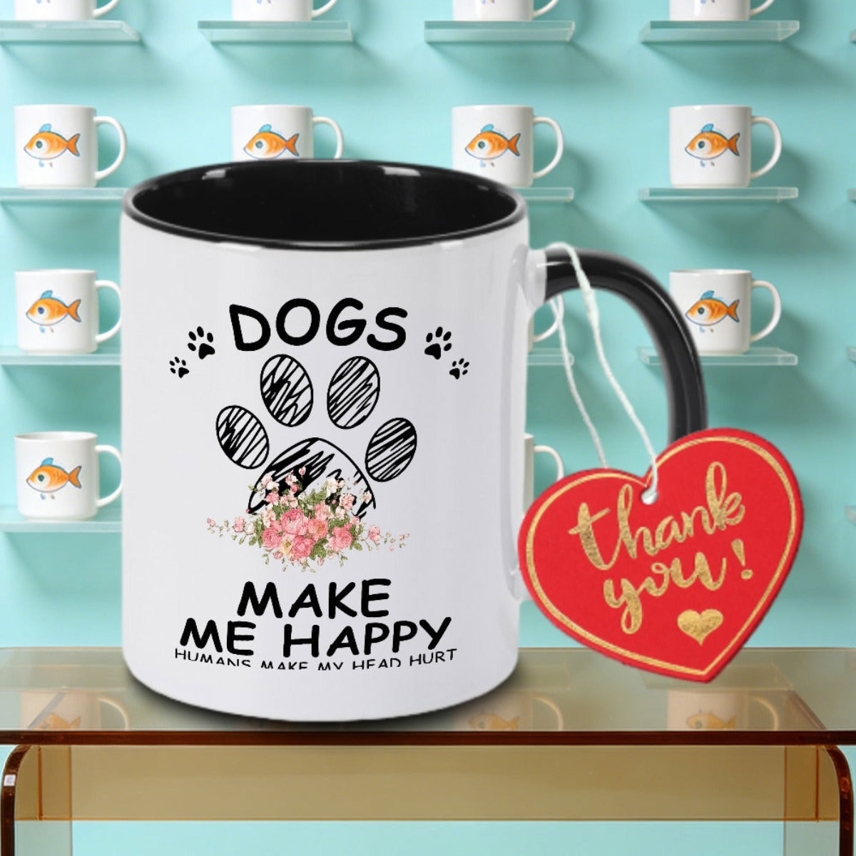 Tailorly Black Accent 11 oz Mug - Design Logo