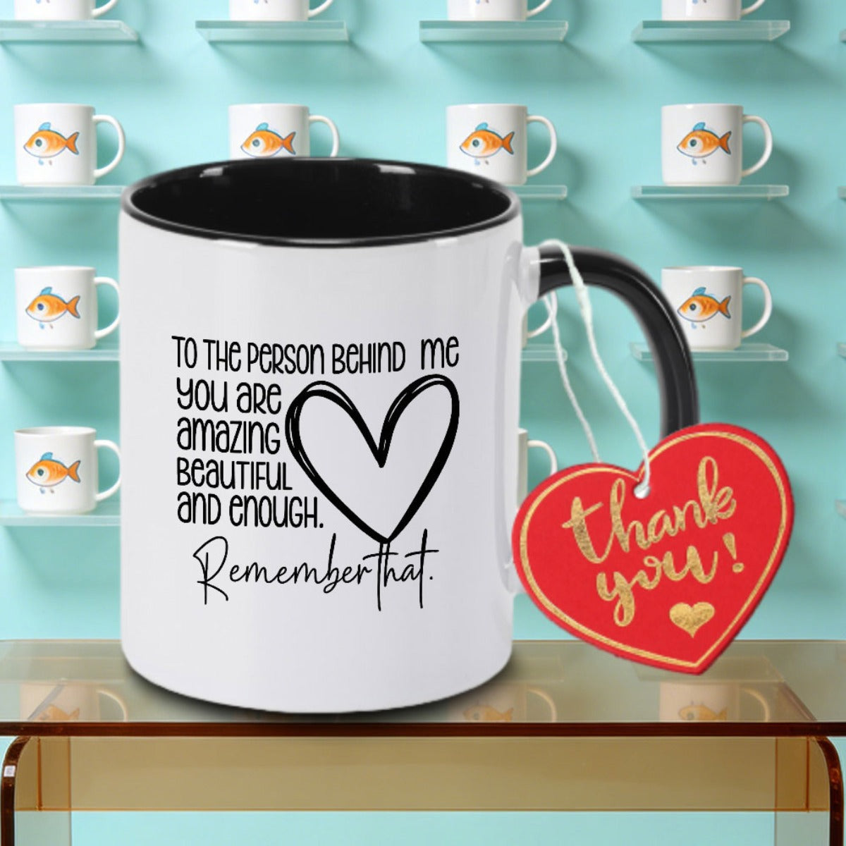 Tailorly Black Accent 11 oz Mug - Fireworks2025Glitter Funny Logo
